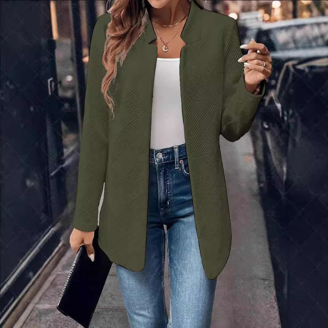 Women's Textured Cardigan Fashionable Jacket