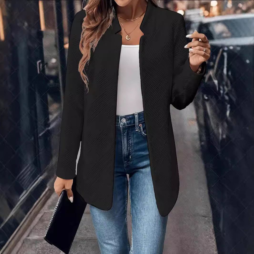 Women's Textured Cardigan Fashionable Jacket